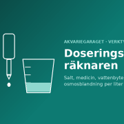 Doseringsräknaren för akvarium